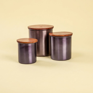 Premium 4-Piece Rose Gold Kitchen Storage Set Vintage Copper Metal Bread <b>Bin</b> And Tea Coffee Sugar Canisters With Airtight <b>Lids</b> - Product Image 2
