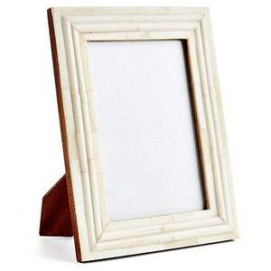 SOFIYA CRAFT - Marco de Fotos Rectangular Hecho a Mano con Incrustaciones de Hueso, Diseño Geométrico Negro Moderno, Decoración Vertical para Mesa, Impresión en 1 Color - Product Image 4