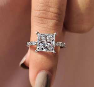 Bague de fiançailles en diamant de laboratoire 1 carat, or massif, sans nickel, sans plomb, bijoux de mariage pour femmes, prix d'usine, vente en gros - Product Image 1