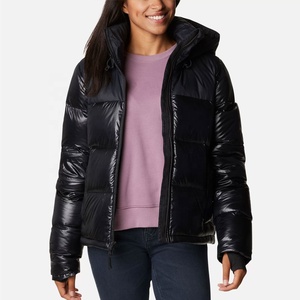Chaqueta de invierno personalizada de talla grande para mujer, gran oferta, con capucha y soporte completo Abrigo acolchado, servicio OEM, tela estampada, talla XL - Product Image 4