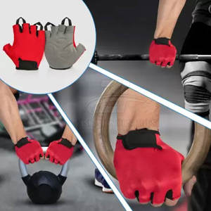 Guantes de gimnasio hechos de cuero/neopreno para hombres y mujeres con correas ajustables para la muñeca para entrenamiento de fitness y ejercicios en el gimnasio. - Product Image 4