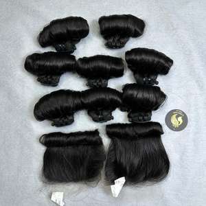 Extensiones de Cabello Natural CDYHAIRVN, Rizo Elástico, Rizo Fumi, Rizo Caracol, Patrón de Rizo Personalizado, Color Natural, Sin Remy, Doble Trama a Máquina - Product Image 5