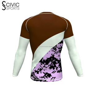 Hombres MMA BJJ Rash Guard Ropa deportiva totalmente sublimada para entrenamiento de artes marciales Competición Lucha libre - Product Image 6