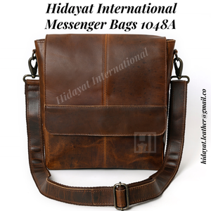 Sac Messager Homme en Cuir Chasseur Premium, Sacoche de Bureau en Cuir Rigide Ciré Bandoulière - Product Image 5