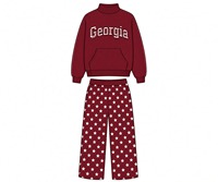 Ensemble de survêtement 2 pièces pour femme : Sweat-shirt à col montant oversize à manches longues avec poche et pantalon de survêtement à jambe large imprimé étoiles