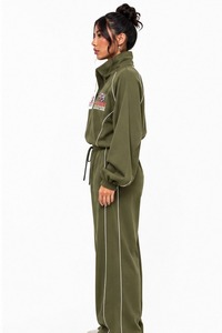 <b>Women's</b> Casual Solid Summer Waterproof Performance Windbreaker Tracksuit Set Sports <b>Jacket</b> Matching Running Pants Activewear - Product Image 2