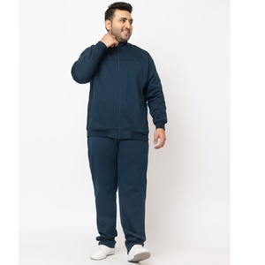 Ensemble survêtement molletonné épais personnalisé avec sweat à capuche zippé surdimensionné et pantalon de survêtement large, style streetwear OEM - Product Image 5