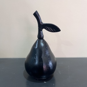 Escultura Decorativa de Pera en Aluminio Negro, Figura de Fruta Moderna para Decoración de Mesa, Adorno para el Hogar - Product Image 3