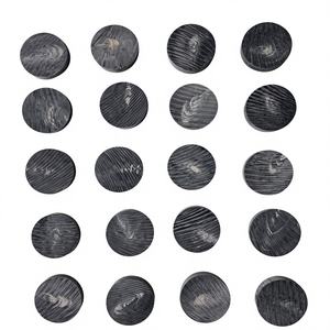 Boutons plats vierges écologiques en buffle noir de jais personnalisables pour accessoires de mode en tissu et artisanat naturel - Product Image 3