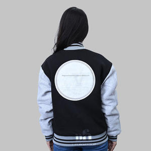 Chaqueta universitaria de forro polar de algodón personalizada al por mayor, chaquetas Letterman hechas a medida - Product Image 2