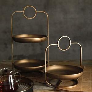 Elegante Soporte Metálico para Tartas, Presentación de Postres para Recepciones, Mesa de Servicio de Diseño Moderno, Decoración Moderna - Product Image 1