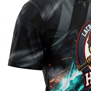 High Quality Custom Lacrosse Shooting Shirts Adults Short Sleeve Compression Moisture-Wicking Breathable 100% Polyester Training - Product Image 4