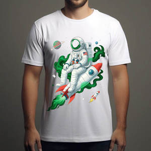 T-shirt pour homme personnalisé avec logo imprimé par transfert thermique, coupe classique, en maille épaisse polyester/coton, col rond, manches courtes, durable - Product Image 6