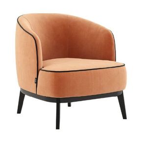 Fauteuil d'appoint haut de gamme avec base en bois pour mobilier de villa, de resort ou d'hôtel - Product Image 1