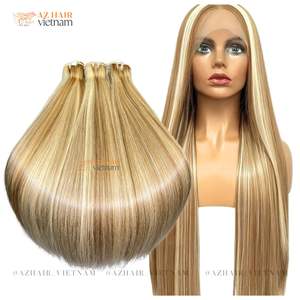 Vietnamien Remy 100% Extensions de cheveux humains pur brut non transformé vierge cheveux crus point culminant couleur trame Double dessiné - Product Image 2