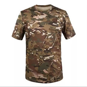 Camiseta de Camuflaje Sublimada 100% Poliéster Personalizada de Fábrica al Por Mayor para Hombre, Impresión por Sublimación Completa, Lavada y con Corte Automatizado - Product Image 4