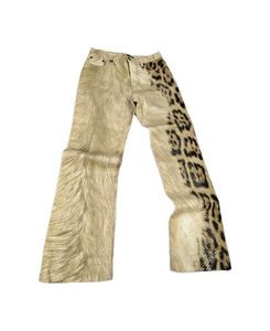 Pantalones de Cuero Vacuno y Algodón, Estilo Occidental Auténtico, Corte Recto, Ligeros, Cintura Alta, Casuales, Ecológicos y Transpirables - Product Image 2