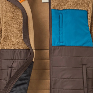 OEM Service <b>Men's</b> Street Fashion <b>Sherpa</b> <b>Jackets</b> Stand Collar Brown Color Winter Wear Zipper Up Fashion Dressing <b>Sherpa</b> <b>Jackets</b> - Product Image 3