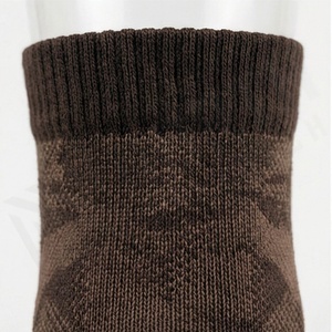 Brown Geometric Pattern <b>Crew</b> <b>Socks</b> for Running Breathable Polyester Spandex Adult Autumn Sports <b>Socks</b> - Product Image 4