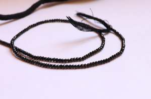 Cuentas facetadas de espinela negra AAA, 10 hebras, 2-2.5 mm, cuentas de espinela negra natural facetadas, 13 pulgadas, para fabricación de joyas - Product Image 6