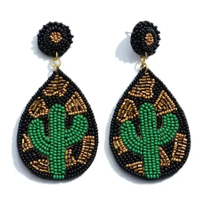 Pendientes de Moda Clásicos con Diseño de Mariposa Bordados con Cuentas, Ligeros, Hechos a Mano, de Algodón, Colores Personalizados, Forma Ovalada, Estilo 207 - Product Image 1