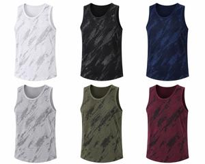 เสื้อกล้ามผู้ชายสีขาวเทาคุณภาพพรีเมียมแบบขายส่ง คอกลม แขนกุด ผ้าถักโพลีเอสเตอร์ ระบายอากาศได้ดี แห้งเร็ว เป็นมิตรกับสิ่งแวดล้อม - Product Image 6