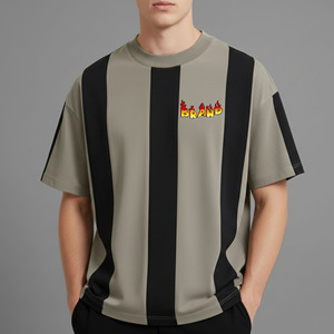 เสื้อยืดผู้ชายสไตล์ฮิปฮอปคุณภาพสูง ผ้าคอตตอน 100% น้ำหนัก 210 กรัม ระบายอากาศได้ดี เป็นมิตรกับสิ่งแวดล้อม แห้งเร็ว เหมาะสำหรับออกกำลังกาย - Product Image 1