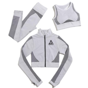 New Comfortable Yoga Wear Workout Women Yoga Set 3 Piece <b>Leggings</b> and Bra Set lightweight Custom Designed Yoga Set for Women - Product Image 5