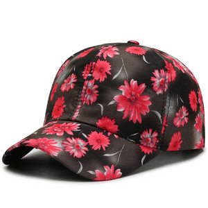 Floral Print Baseball Cap Unisex Adult Casual Spring <b>Summer</b> <b>Hat</b> Breathable Polyester 56-58CM - Product Image 4
