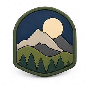 Professional PVC Rubber Patches Custom 3D Logo Flexible Construction For Workwear Jackets Bags Hats Uniforms And Sports Gear - Product Image 1