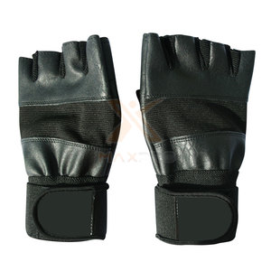 High Quality Customized Leather Gym Fitness <b>Gloves</b> with Non-Slip Adjustable Wrist Strap for <b>Weight</b> Lifting - Product Image 1