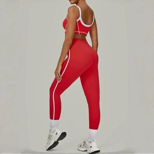 Ensembles pour femmes, ensemble 2 pièces, taille haute, effet push-up, soutien-gorge de sport avec rembourrage amovible, pantalon de sport, leggings de fitness, course à pied, entraînement, gym - Product Image 3
