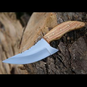 Couteau de chasse personnalisable 2023 en acier Damas de haute qualité, fait main, pour la survie et le camping, couteau de poche avec manche en bois, OEM industriel - Product Image 6