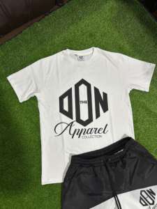 Camiseta y pantalones cortos 100% algodón de alta calidad, estilo moderno para la calle, conjunto de camiseta y pantalones cortos de nailon de alta calidad. - Product Image 5