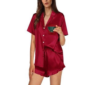 Conjunto de Pijamas de Alta Calidad para Mujer, Elásticos, de Spandex/Algodón, para Verano, Otoño y Primavera - Product Image 2