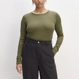Camisetas de Manga Larga para Mujer, Diseño Nuevo y Personalizado, Tendencia de Moda para Otoño, Invierno y Primavera, Ropa Casual - Product Image 1
