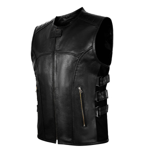 Plus Size Casual Fashionable Sleeveless <b>Leather</b> Vest Winter Breathable Quick Dry Motorbike Outerwear <b>Leather</b> Vest <b>Waistcoat</b> - Product Image 5