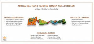 Figurines d'animaux en bambou écologiques faites à la main, statues artisanales pour la décoration de la maison et des voyages, sculpture artisanale Art Déco pour table - Product Image 6