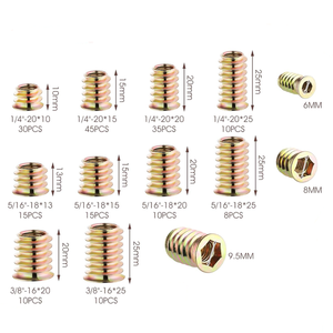 Écrous à insérer métriques en acier au carbone zingué, personnalisables en usine, M3 M5 M6 M8 M10 M12, écrous à insérer à barbelure - Product Image 3