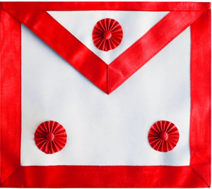 Delantal Maestro - Insignias Masónicas Simples de Cuero Genuino Bordadas a Mano AASR, Personalizadas, 3D, Ecológicas, con Forma Triangular, para Coser - Product Image 1
