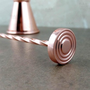 Cuillère de bar en acier inoxydable de qualité supérieure, élégante, avec manche torsadé, mélangeur à cocktails, outil de bar professionnel - Product Image 4
