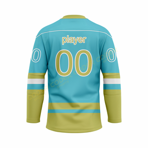 Fabricant OEM et ODM, polyester, broderie personnalisée, tissu sergé, uniforme de hockey sur glace, maillot de hockey sur glace entièrement sublimé - Product Image 5