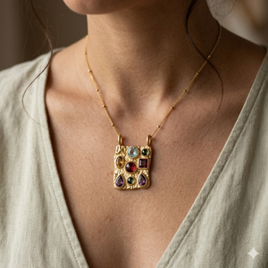 Collier en argent sterling 925 avec tourmaline, collier en or 18 carats, bijoux fins de luxe, colliers pour femmes et filles, cadeau - Product Image 3