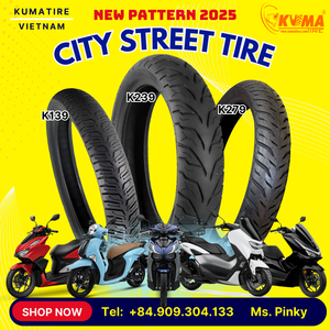 Pneu de scooter KUMA K239 13-14 pouces sans chambre à air, haute adhérence, durable, meilleur rapport qualité-prix pour le marché urbain asiatique et mondial - Product Image 4