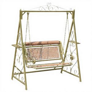 Silla Columpio Moderna para Exteriores, en Oferta, con Asiento Acolchado Impermeable, para 2 a 3 Personas, Estructura de Hierro, Muebles de Exterior Hechos en Vietnam - Product Image 1