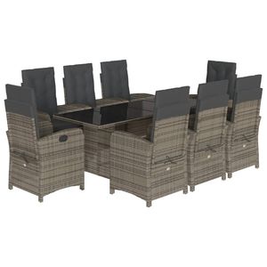Conjunto de comedor para jardín en gris oscuro y gris - Product Image 2