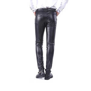 Pantalons en cuir pour hommes personnalisés, style moto, pantalons en cuir de qualité supérieure, production en gros OEM ODM - Product Image 3