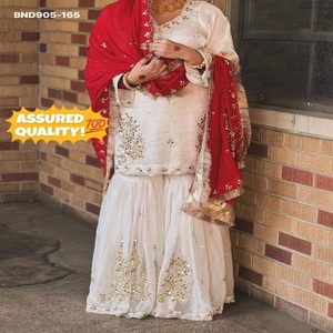 Collection Premium : Magnifique ensemble Sharara-Suit prêt-à-porter, orné de miroirs et de broderies de sequins, fournisseur mondial - Product Image 1