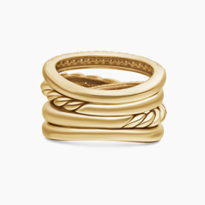 Anillo de Eternidad de Oro Amarillo con Diamantes, Corte Brillante Redondo, Joyería de Lujo Unisex para Boda - Product Image 3