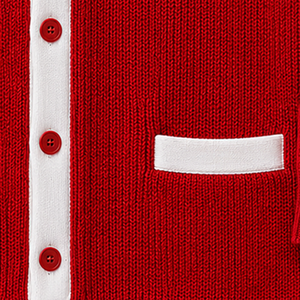 Cardigan tricoté rouge Delta Sigma pour femme, pull boutonné avec lettres grecques de sororité, tricot universitaire brodé sur mesure - Product Image 3